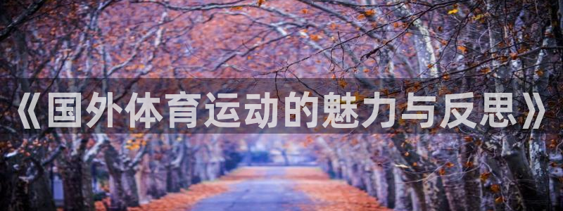 沐鸣体育官网入口登录：《国外体育运动的魅力与反思》