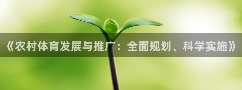 意昂体育注册代理：《农村体育发展与推广：全面规划、科学实施》